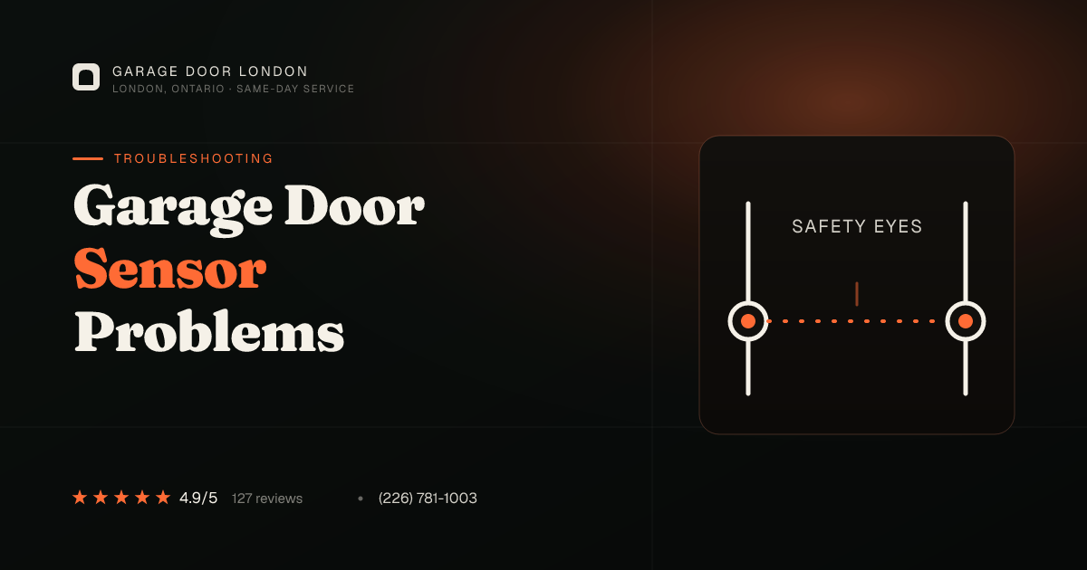 How to fix garage door safety sensors that are not working — London, Ontario
