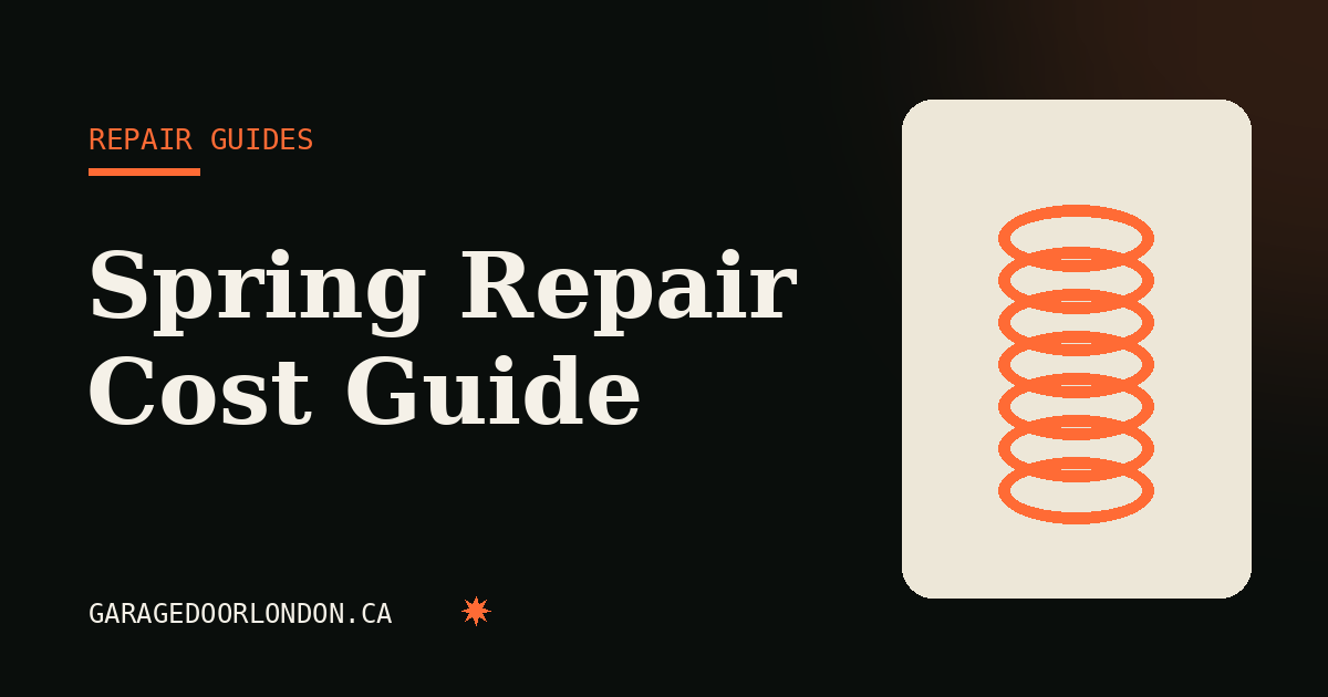 Garage door spring repair cost guide for London, Ontario