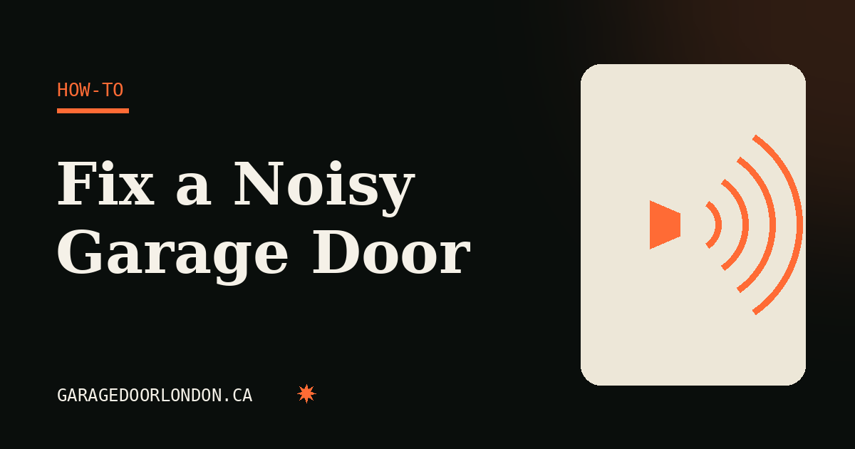 How to fix a noisy garage door — maintenance guide