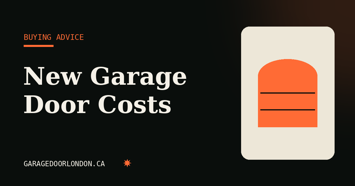 New garage door cost guide for London, Ontario